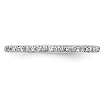 14K Weißgold Ehering mit natürlichen Diamanten
