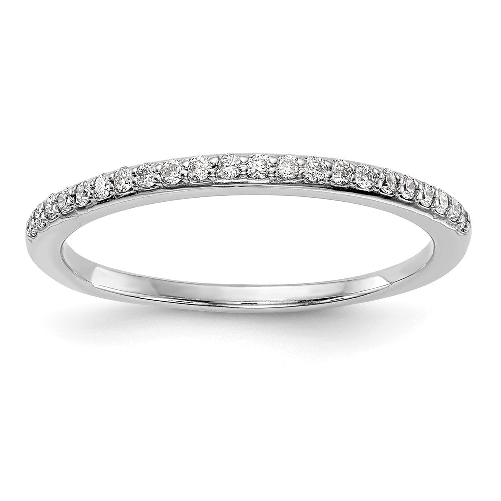14K Weißgold Ehering mit natürlichen Diamanten