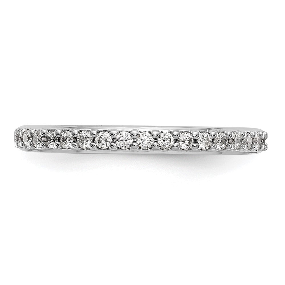 14K Weißgold Ehering mit natürlichen Diamanten 0,27 ct Gesamtgewicht