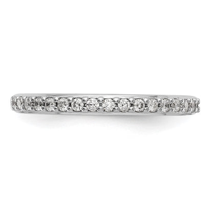 14K Weißgold Ehering mit natürlichen Diamanten 0,27 ct Gesamtgewicht