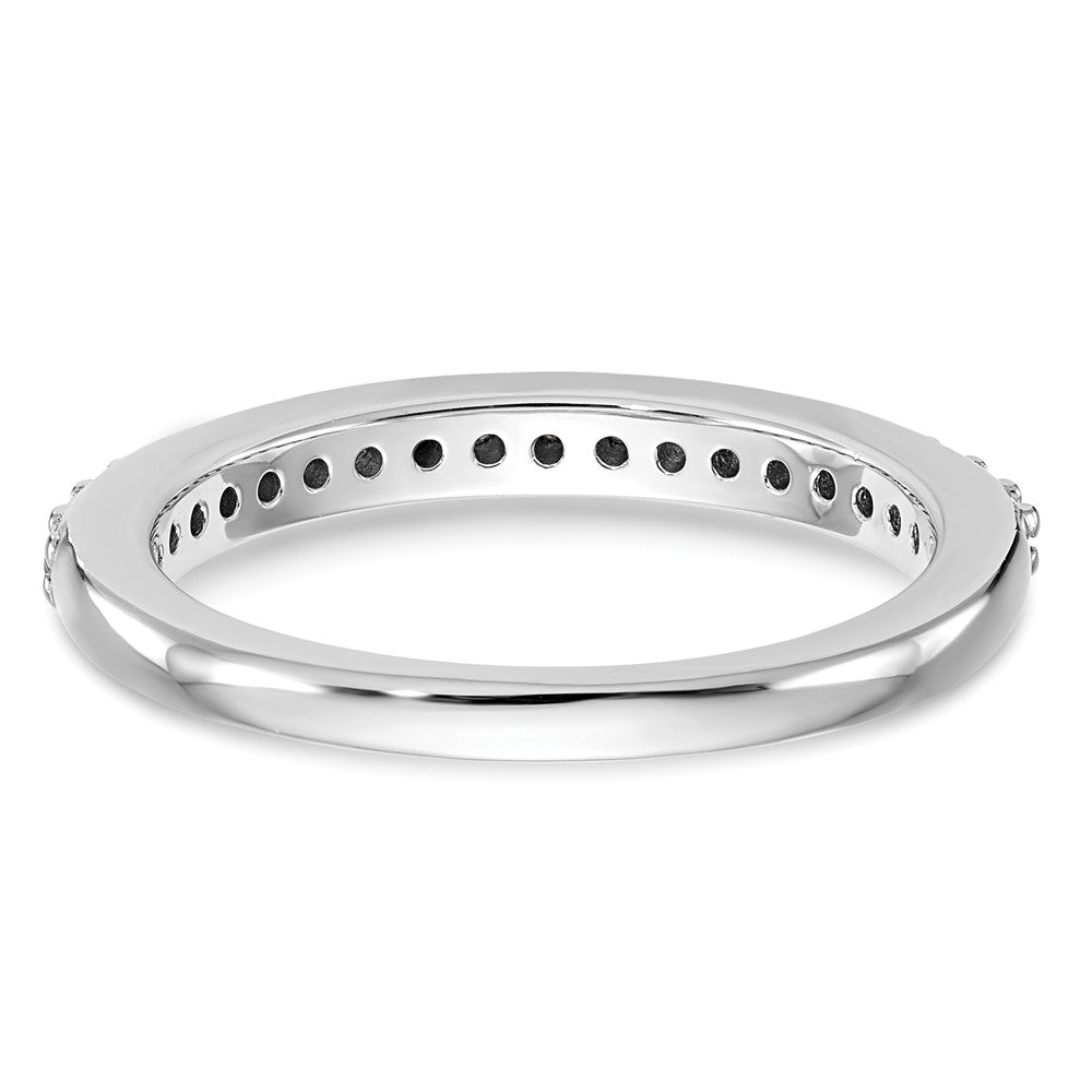 14K Weißgold Ehering mit natürlichen Diamanten 0,27 ct Gesamtgewicht
