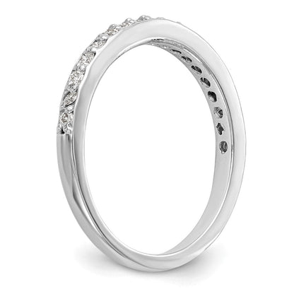 14K Weißgold Ehering mit natürlichen Diamanten 0,27 ct Gesamtgewicht