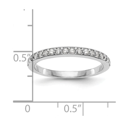 14K Weißgold Ehering mit natürlichen Diamanten 0,27 ct Gesamtgewicht
