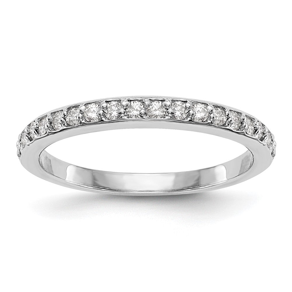 14K Weißgold Ehering mit natürlichen Diamanten 0,27 ct Gesamtgewicht
