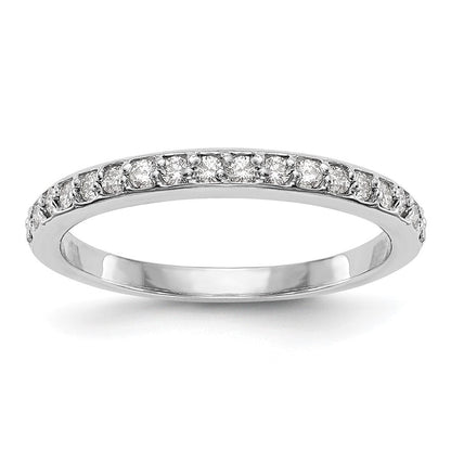 14K Weißgold Ehering mit natürlichen Diamanten 0,27 ct Gesamtgewicht