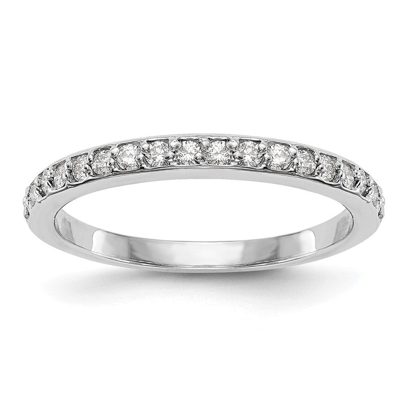 14K Weißgold Ehering mit natürlichen Diamanten