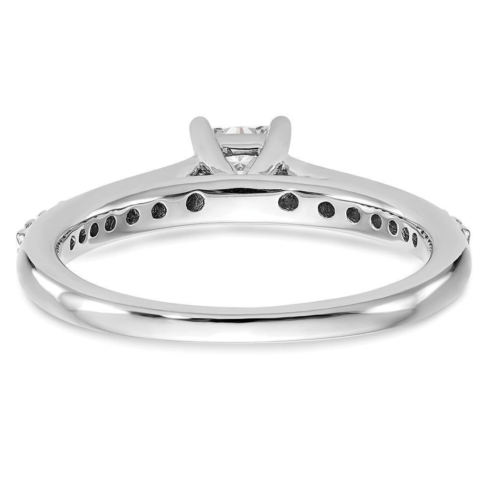 14K Weißgold Verlobungsring mit simulierten Diamanten