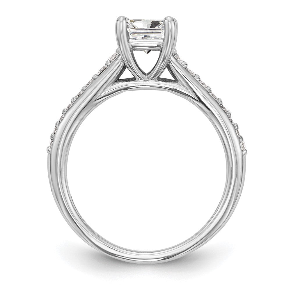 14K Weißgold Verlobungsring mit simuliertem Diamanten