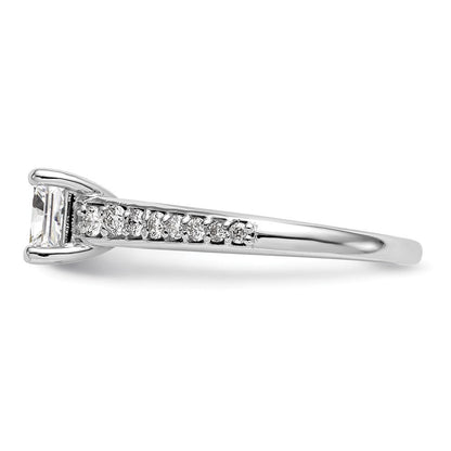 14K Weißgold Verlobungsring mit simuliertem Diamanten