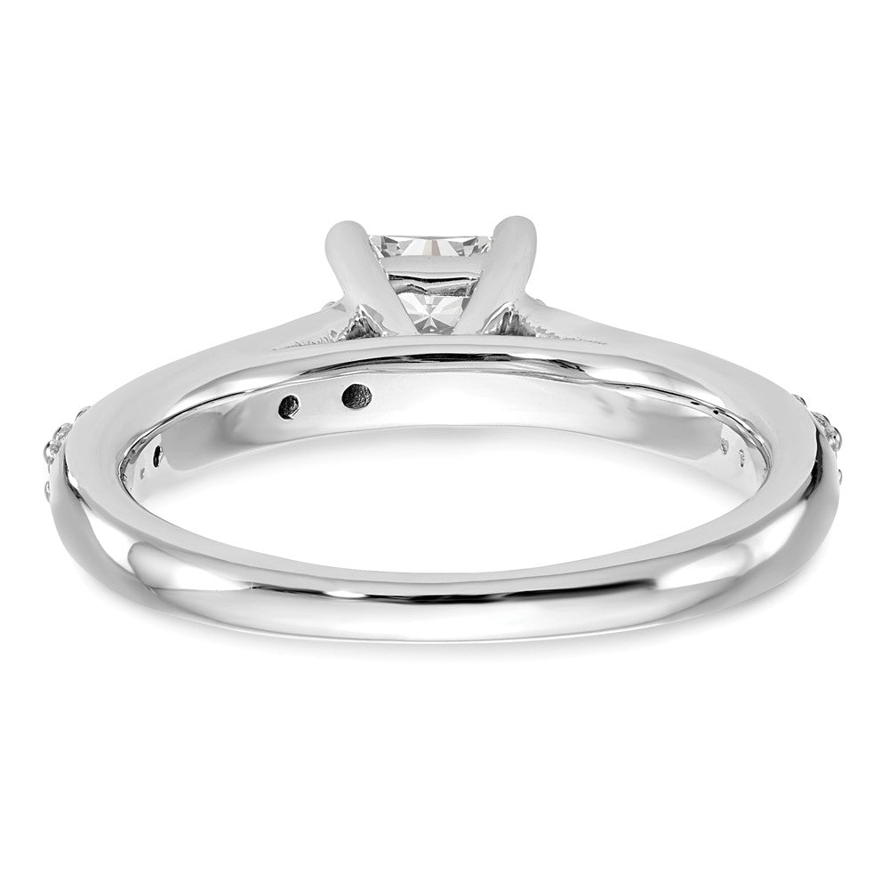 14K Weißgold Verlobungsring mit simuliertem Diamanten