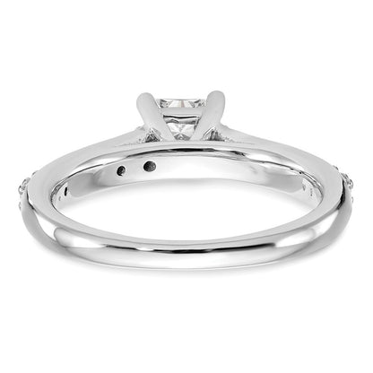 14K Weißgold Verlobungsring mit simuliertem Diamanten