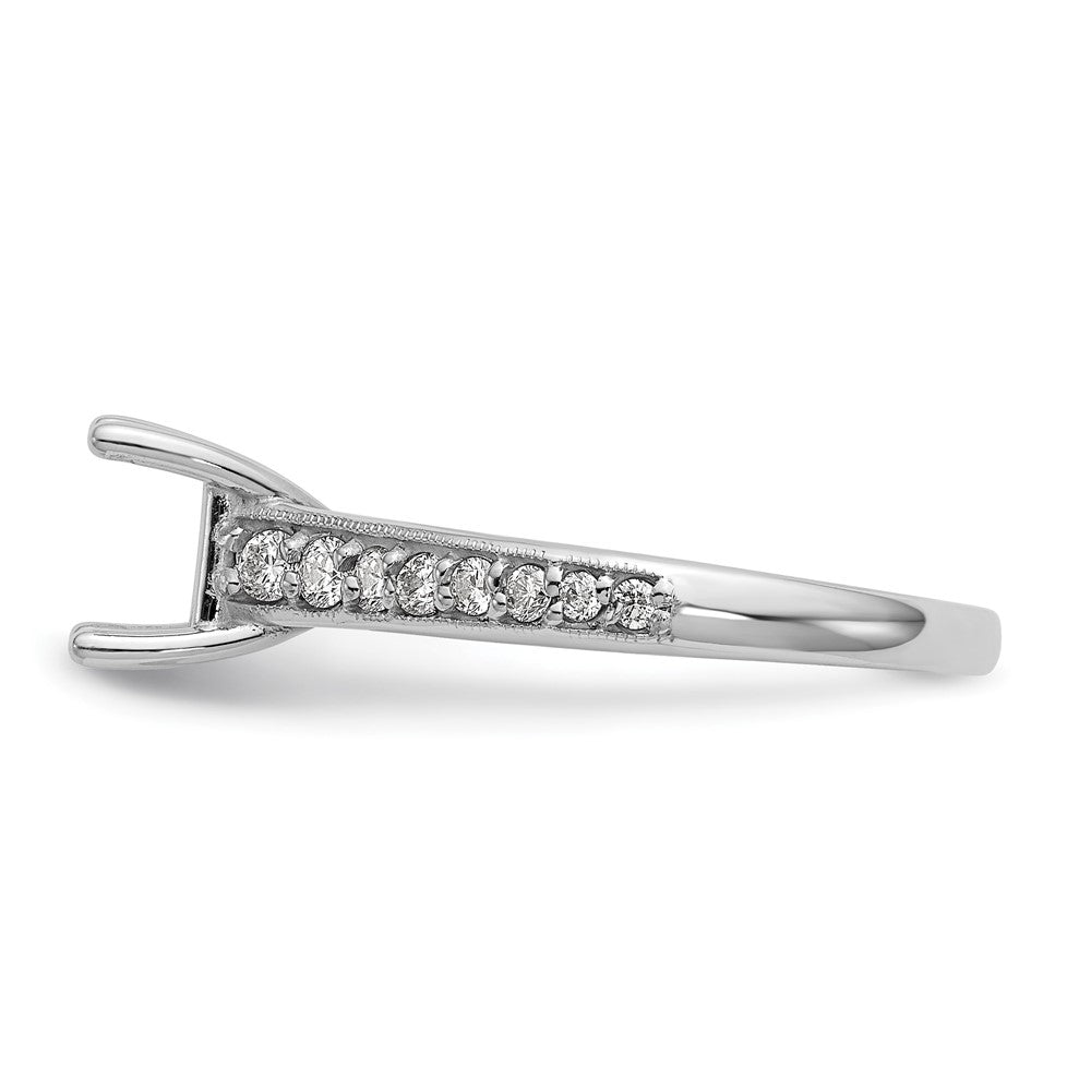 14K Weißgold Verlobungsring mit simuliertem Diamanten