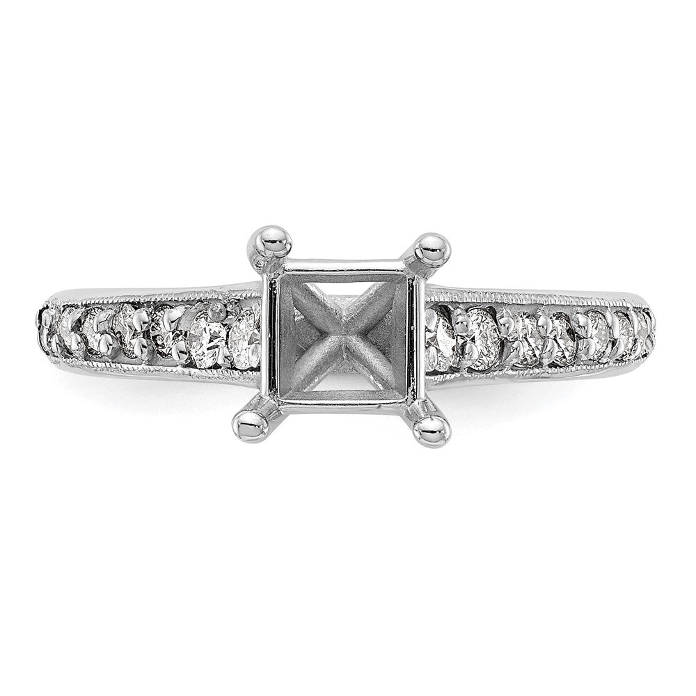 14K Weißgold Verlobungsring mit simuliertem Diamanten