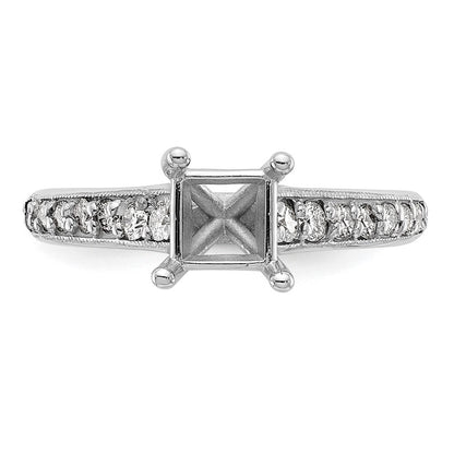 14K Weißgold Verlobungsring mit simuliertem Diamanten
