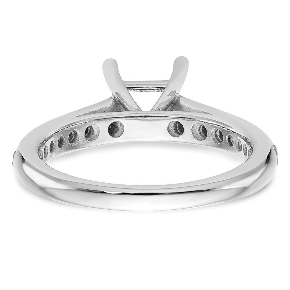 14K Weißgold Verlobungsring mit simuliertem Diamanten