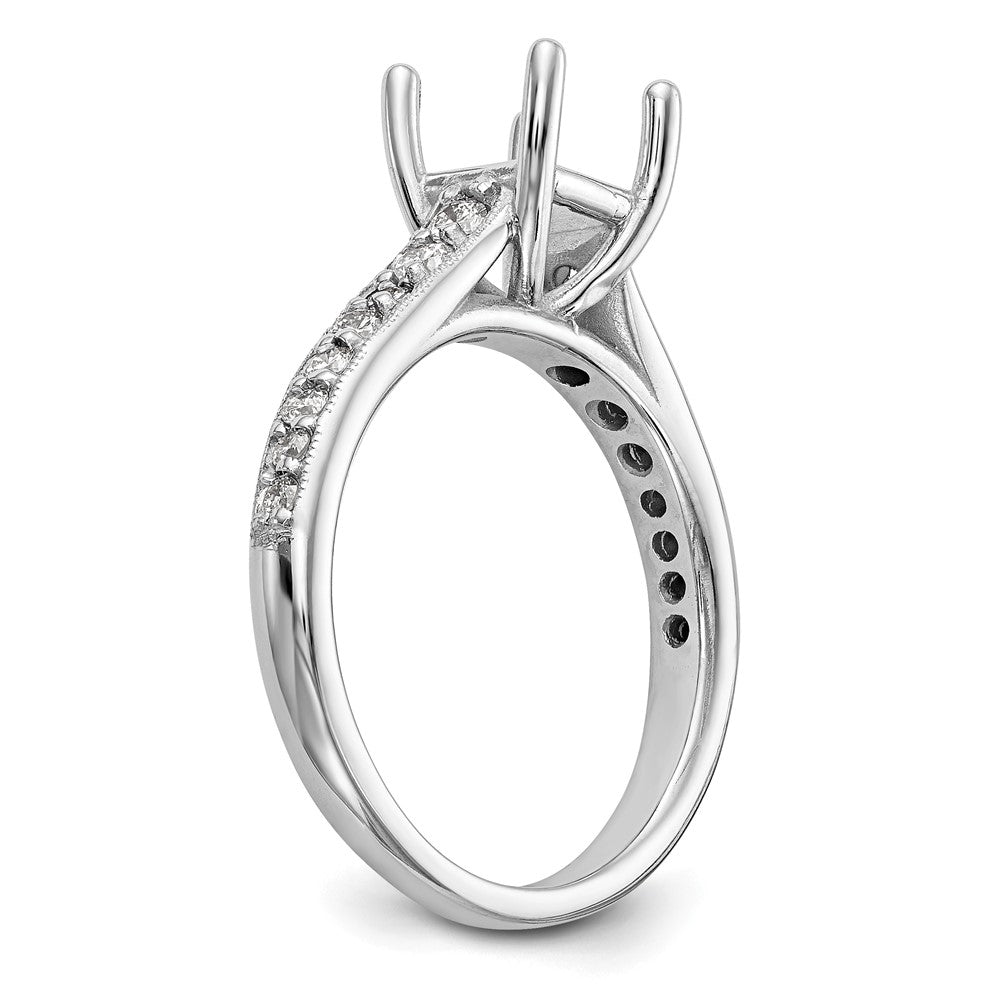 14K Weißgold Verlobungsring mit simuliertem Diamanten