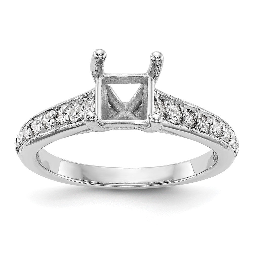 14K Weißgold Verlobungsring mit simuliertem Diamanten