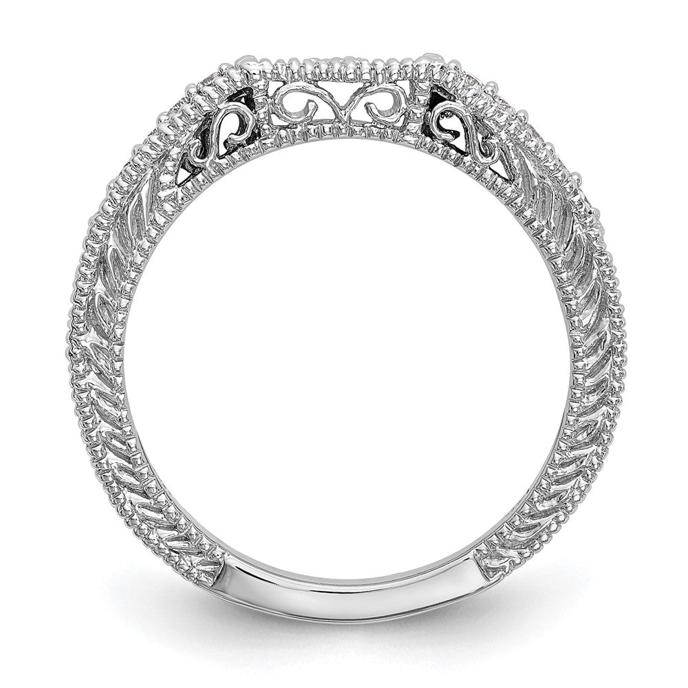 14K Weißgold Ehering mit natürlichen Diamanten