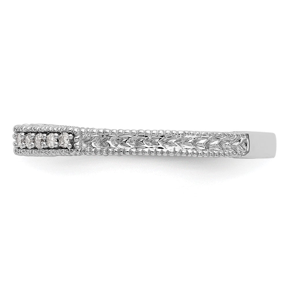 14K Weißgold Ehering mit natürlichen Diamanten
