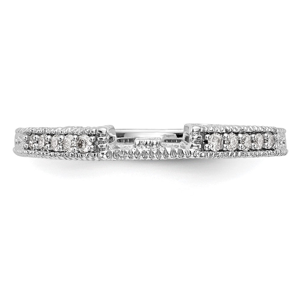 14K Weißgold Ehering mit natürlichen Diamanten