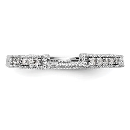 14K Weißgold Ehering mit natürlichen Diamanten