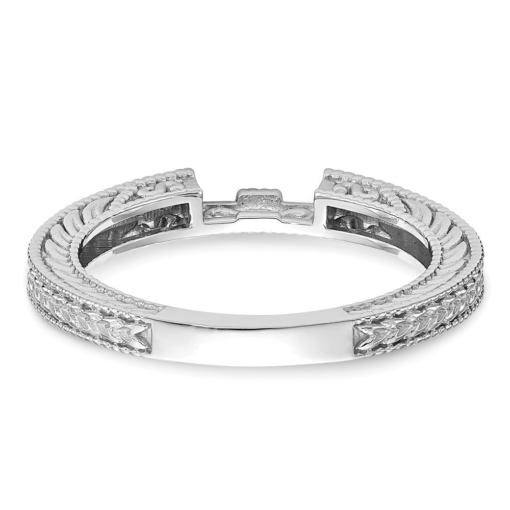 14K Weißgold Ehering mit natürlichen Diamanten