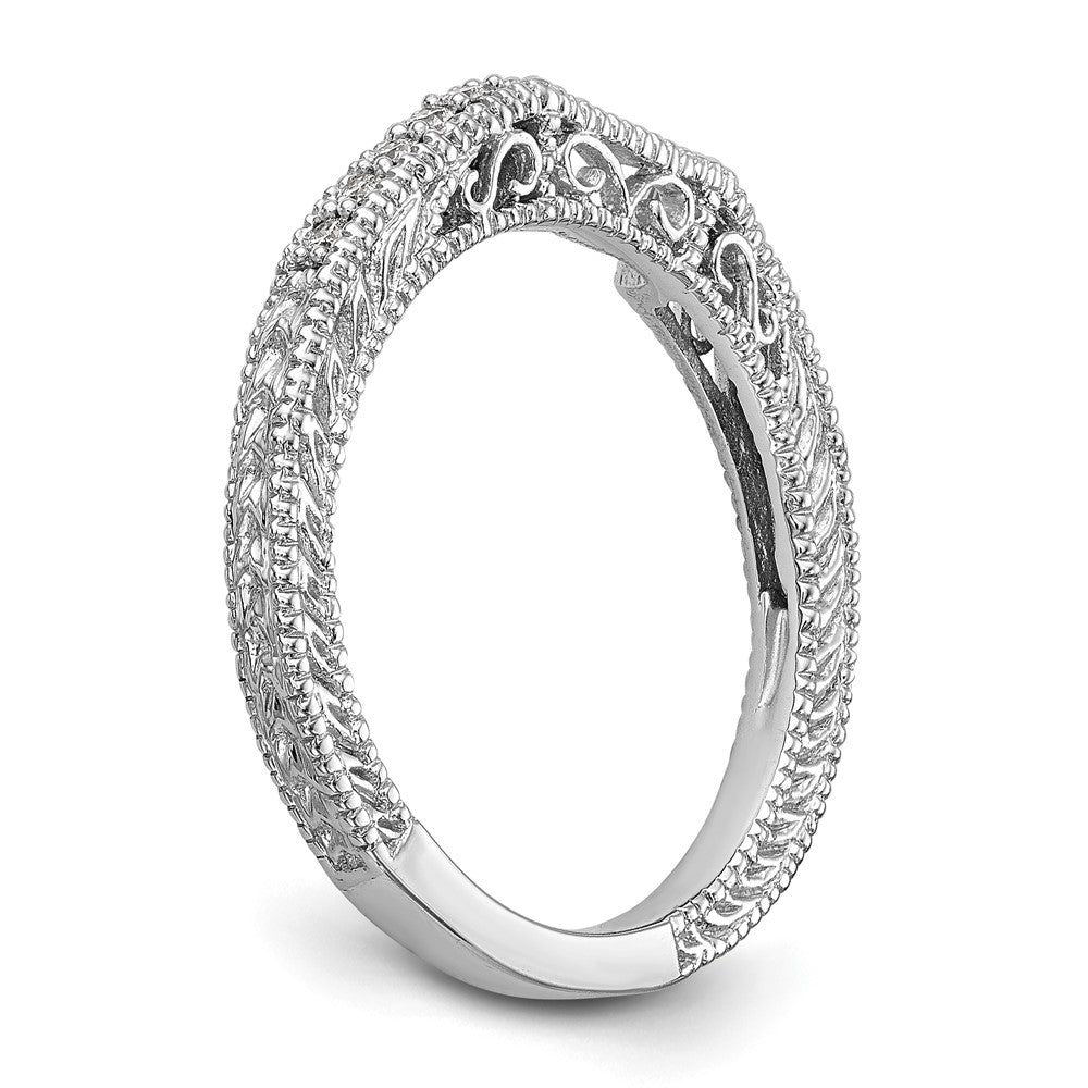 14K Weißgold Ehering mit natürlichen Diamanten