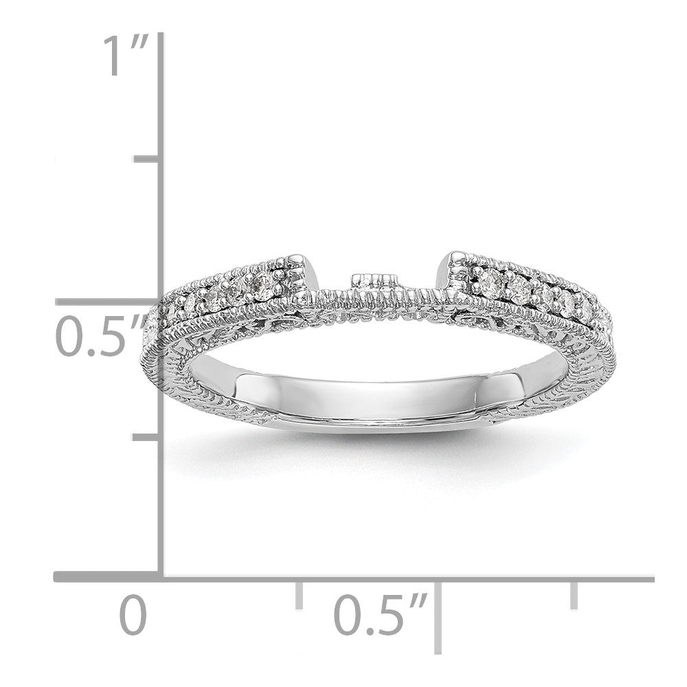 14K Weißgold Ehering mit natürlichen Diamanten