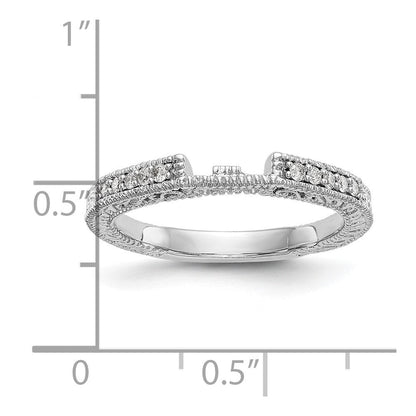 14K Weißgold Ehering mit natürlichen Diamanten