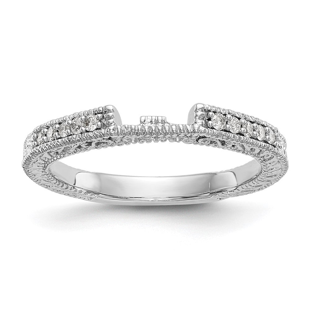 14K Weißgold Ehering mit natürlichen Diamanten