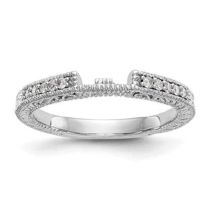 14K Weißgold Ehering mit natürlichen Diamanten
