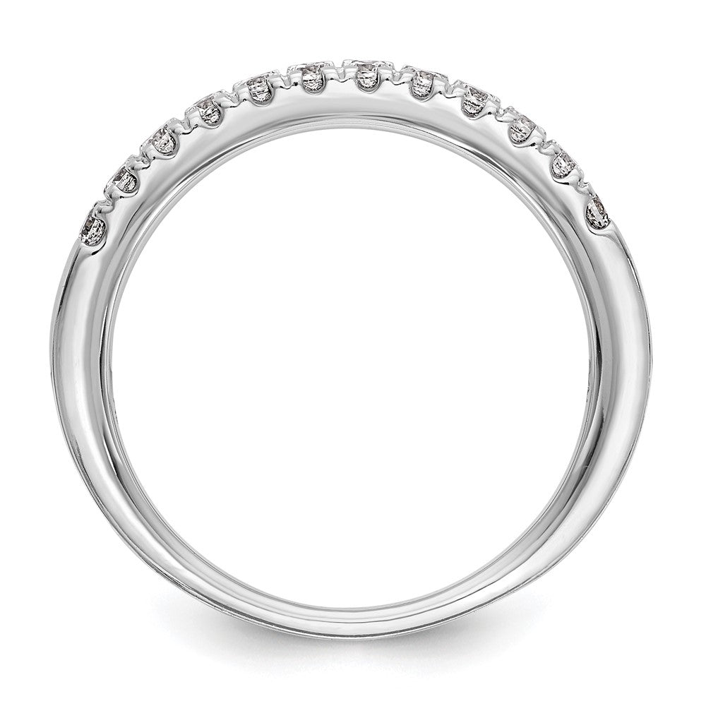 14K Weißgold Ehering mit natürlichen Diamanten