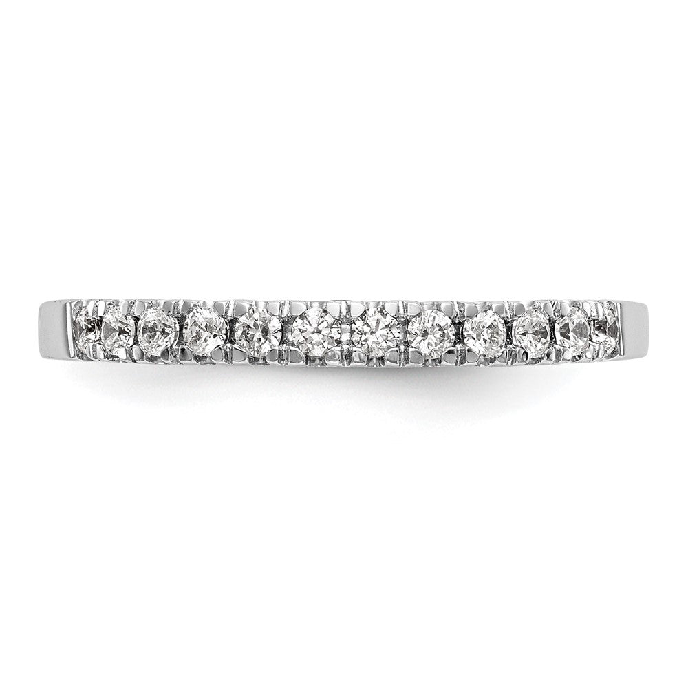 14K Weißgold Ehering mit natürlichen Diamanten