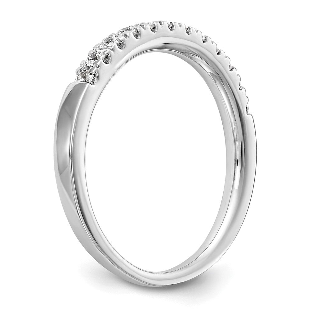 14K Weißgold Ehering mit natürlichen Diamanten