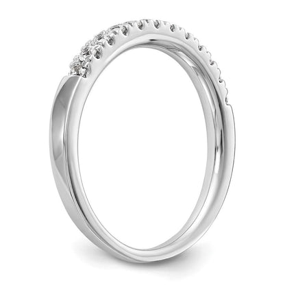 14K Weißgold Ehering mit natürlichen Diamanten