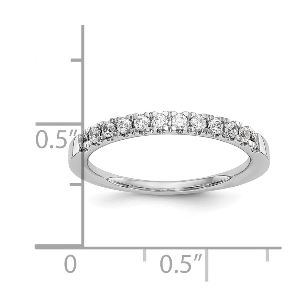 14K Weißgold Ehering mit natürlichen Diamanten