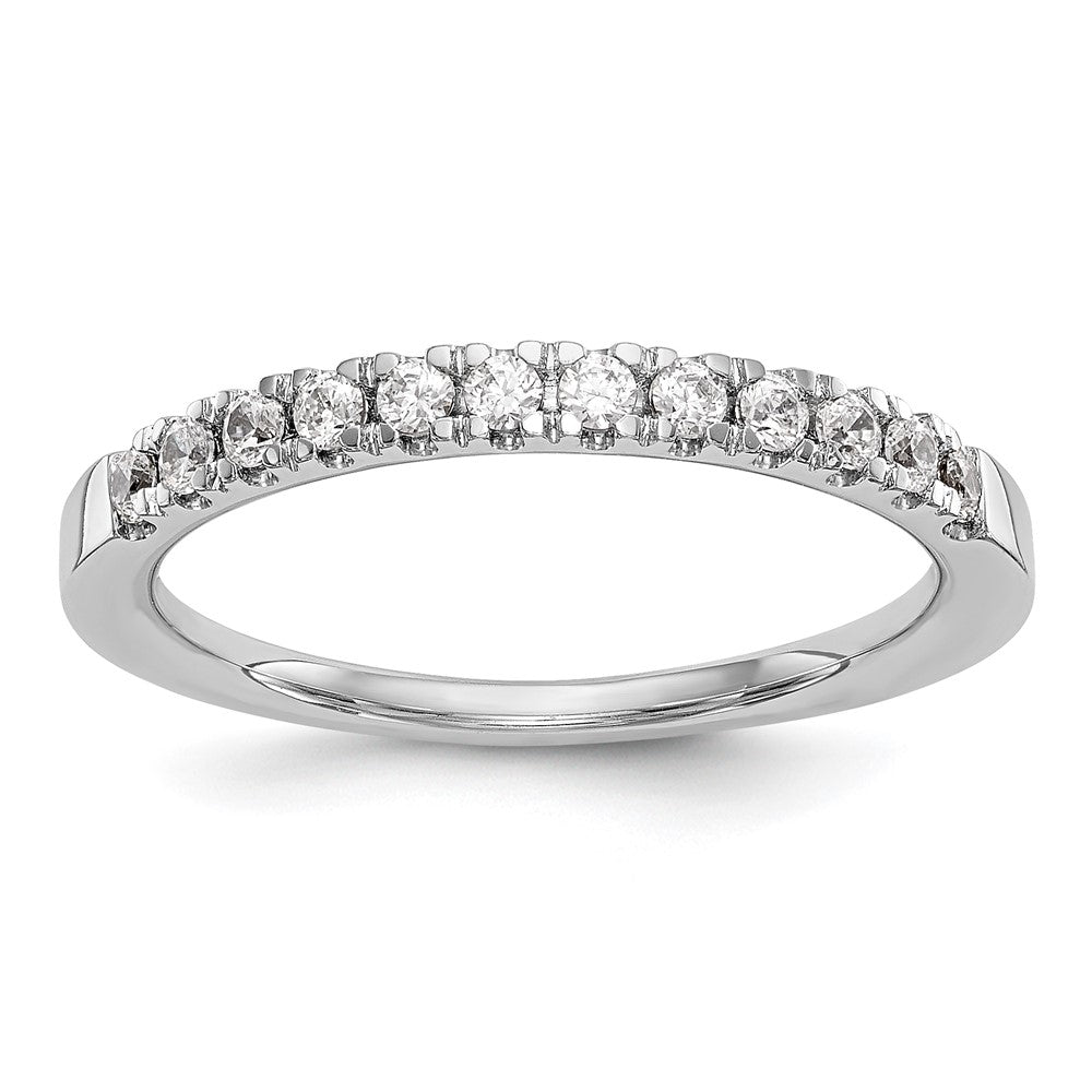 14K Weißgold Ehering mit natürlichen Diamanten