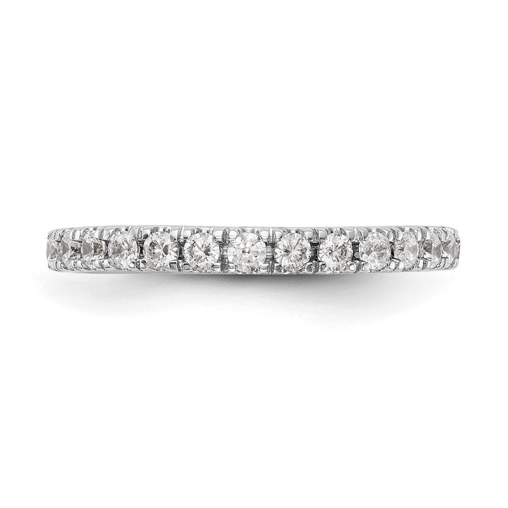 14K Weißgold Ehering mit natürlichen Diamanten