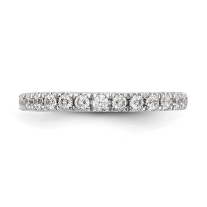 14K Weißgold Ehering mit natürlichen Diamanten