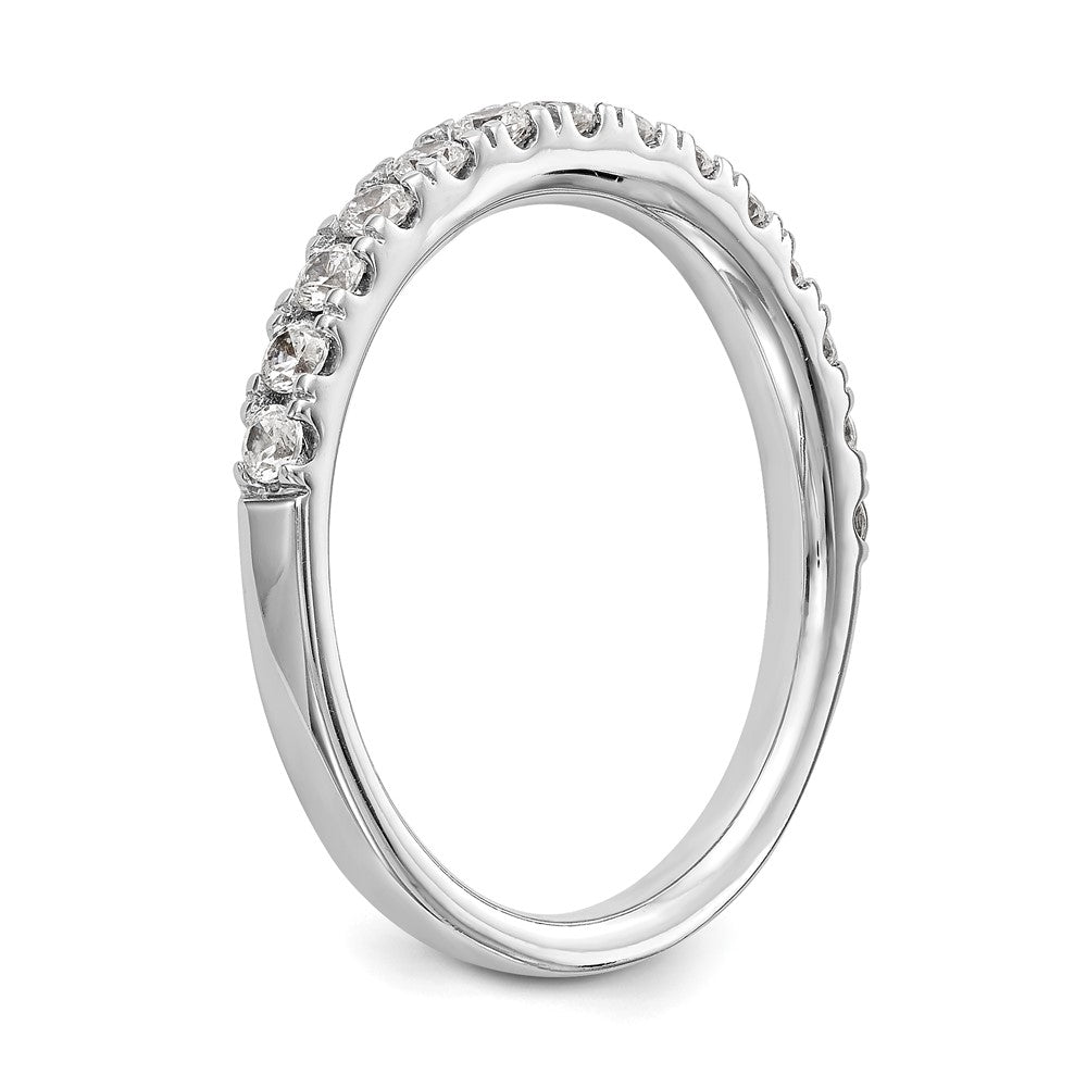 14K Weißgold Ehering mit natürlichen Diamanten