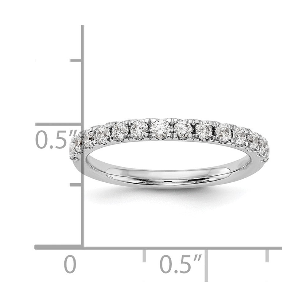 14K Weißgold Ehering mit natürlichen Diamanten