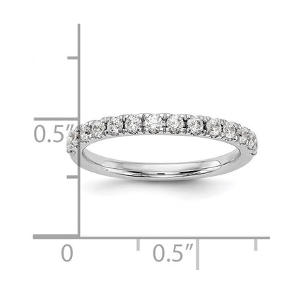 14K Weißgold Ehering mit natürlichen Diamanten