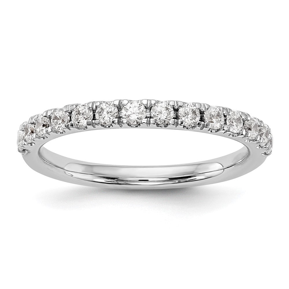 14K Weißgold Ehering mit natürlichen Diamanten