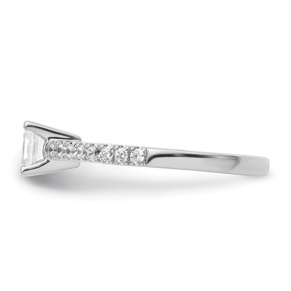14K Weißgold True Origin 1/5 Karat Im Labor Gezüchtet Diamant Vs D E F Halbfassung Smaragd Verlobungsring