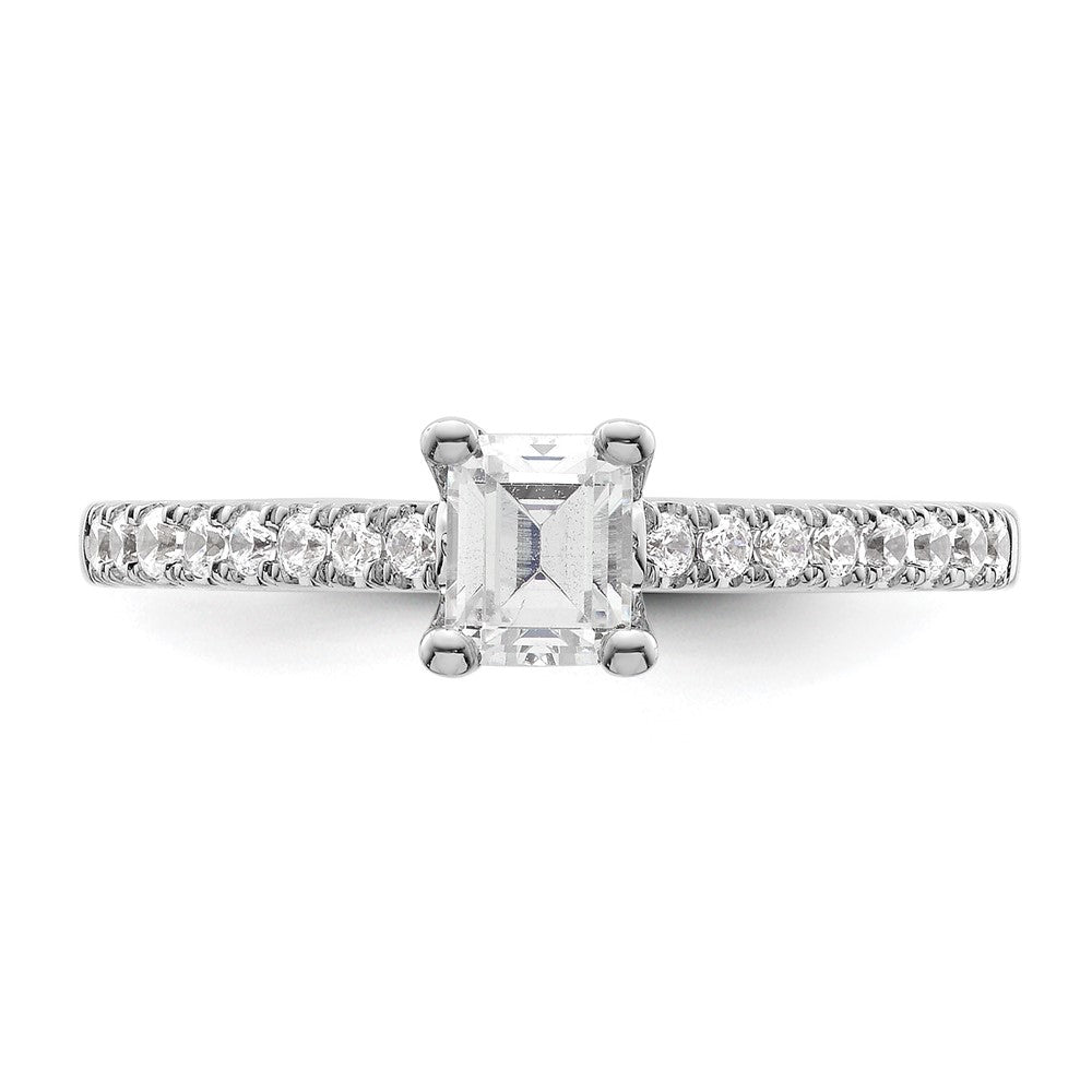 14K Weißgold True Origin 1/5 Karat Im Labor Gezüchtet Diamant Vs D E F Halbfassung Smaragd Verlobungsring