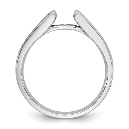14K Weißgold Stift Set 3/8 Karat Kanalfassung Princess Diamant Halbfassung Verlobungsring
