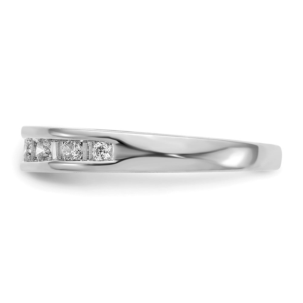 14K Weißgold Kanalfassung Set 1/2 Karat Baguette/round Diamant Komplett Ehering