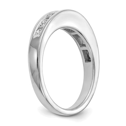 14K Weißgold Kanalfassung Set 1/2 Karat Baguette/round Diamant Komplett Ehering
