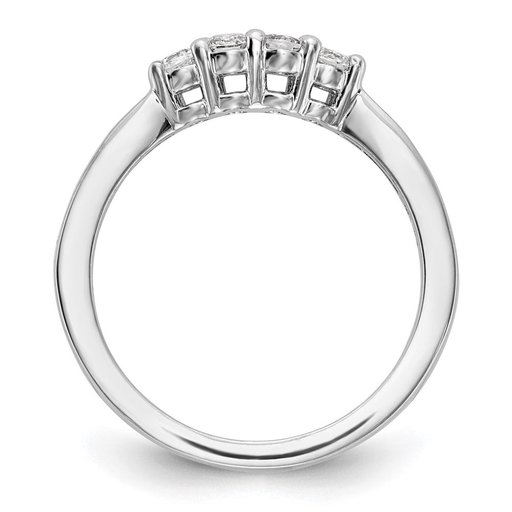 14K Weißgold Ehering mit natürlichen Diamanten