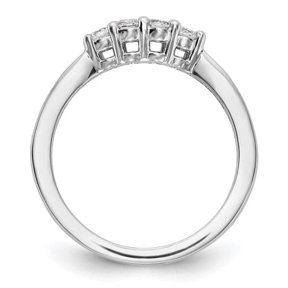 14K Weißgold Ehering mit natürlichen Diamanten